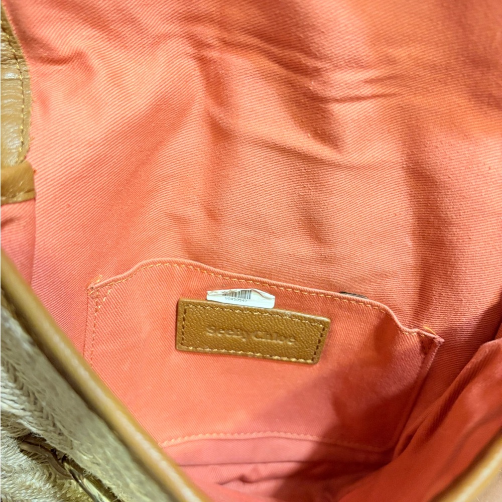 See By Chloe Woven Crossbody Bag with Brown Leather - Picture 12 of 12